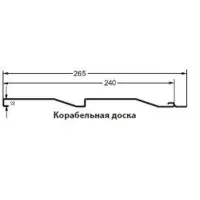 М/Сайдинг Полиэстер RAL **, Корабельная Доска, толщина 0.45 мм, размер 0,265*м2