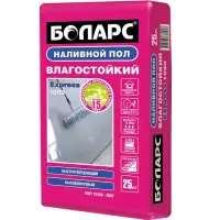 Наливной пол БОЛАРС СВ-1050 Express влагостойкий цементный 25 кг
