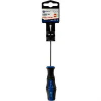 Отвёртка плоская SL, 3,0 х 100 мм, КОБАЛЬТ, Ultra Grip, CR-V, двухкомпонентная рукоятка, подвес