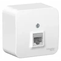 Розетка компьютерная 1-местная ОП BLANCA RJ45 кат.5e белый Systeme Electric BLNIA045001