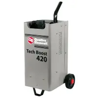 Пуско-зарядное устройство QUATTRO ELEMENTI Tech Boost 420 ( 12 / 24 Вольт, заряд до 75А, пуск до 390 А, 23кг)