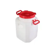 Бочка 30 л белая пластик дачная (квадратная)