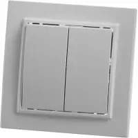 Выключатель двухклавишный СП 220V, 10А, белый (PSW10-9004-01) Эрна STEKKER