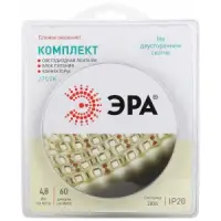 Лента светодиодная 12В 4,8Вт/м 2700К IP20 120-200Лм/м 5м комплект ЭРА 2835kit-4,8-60-12-IP20-2700-5m