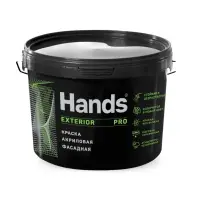 Краска ВД фасадная супербелая Hands ФАСАД ПРО (EXTERIOR PRO) 14кг