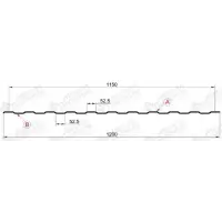 Профнастил "Металлпрофиль" С-8(Тип), 0.5 мм, оцинкованный 1.2 * м2