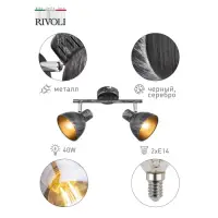 Светильник СПОТЫ Rivoli Eho 7031-702 2 х E14 40 Вт поворотный