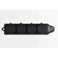 Розетка переносная Lezard 4-местная с заглушками 2Р+РЕ 1х16А 220-240V (каучук)