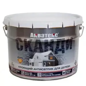 Антисептик кроющий для дерева Акватекс СКАНДИ альпийское утро 9 л