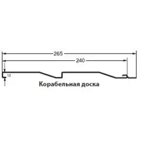 М/Сайдинг Полиэстер RAL **, Корабельная Доска, толщина 0.45 мм, размер 0,265*м2