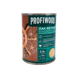 Лак яхтный полуматовый EMPILS PROFIWOOD атмосферостойкий алкидно-уретановый 0,7 кг