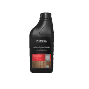Огнебиозащита MEDERA 140 конц. 1:15, 1л (2 гр. огнезащиты) для наруж. работ янтарного цвета
