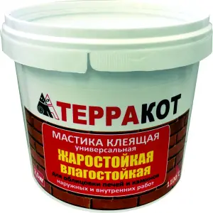 Мастика клеящая ТЕРРАКОТ жаростойкая 1,5 кг (до +1100°С)