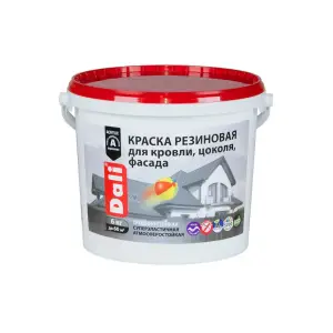 Краска ВД резиновая фасадная DALI терракотовая, 6 кг ( Т-ра перевозки не ниже +5град)