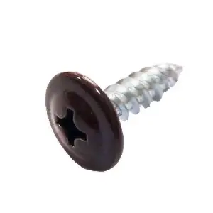 Саморезы с прессшайбой острие 4,2x19 RAL 8017 (уп 100шт) пакет