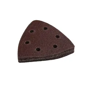 Насадка для МФИ шлиф.листы, дельта, VELCRO, 6 отверстий 93 мм, P 40, 10 шт., ПРАКТИКА
