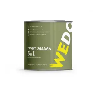 Грунт-эмаль по ржавчине 3 в 1 черная 0,8 кг WEDO