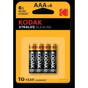 Элемент питания LR03(ААА) алкалиновый 1,5v (уп. блистер 4шт) Kodak XTRALIFE