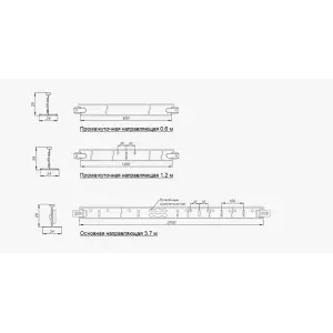 Направляющая АЛБЕС T-24 "NORMA" 0,6 м металлик