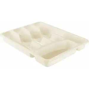 Лоток для столовых приборов Plast Team PT156010048 330х260х43 мм молочный туман