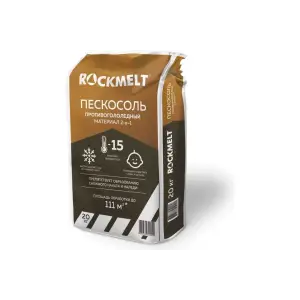 Пескосоль Rockmelt 20кг противогололедный материал