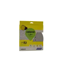 Круг шлифовальный абразивный NORTON на липучке 225 мм 8 отверстий, Р80 (5шт)