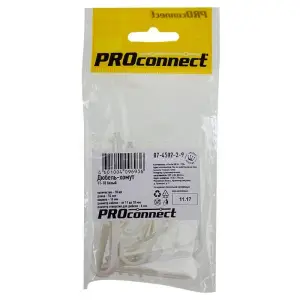 Дюбель-хомут 11-18 для круглого кабеля бел. (уп.10шт) PROCONNECT 07-4502-2-9*