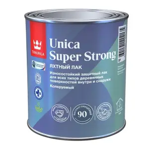 Лак паркетный высокоглянцевый TIKKIVALA (Tikkurila) Unica Super 90 EP универсальный 0,9л