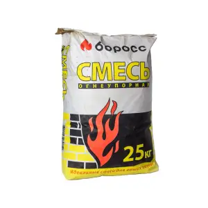 Смесь огнеупорная БОРОСС для печей и каминов 25 кг (до +1300°С)