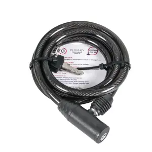 Замок велосипедный с автомат. запиранием Punto (Пунто) PK-BIKE-1012-KEY (10х1200) 2key/подвес