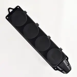Розетка переносная Lezard 4-местная с заглушками 2Р+РЕ 1х16А 220-240V (каучук)