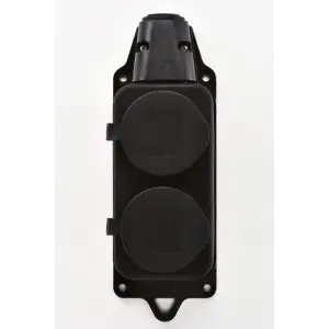 Розетка переносная Lezard 2-местная с заглушками 2Р+РЕ 1х16А 220-240V (каучук)