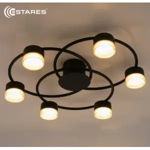 Люстра DORA 6xGX53-600x150-BLACK/CLEAR-220-IP20