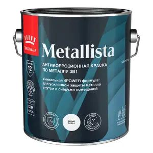 Краска по ржавчине Tikkivala Metallista темно-серая глянцевая 2,3л