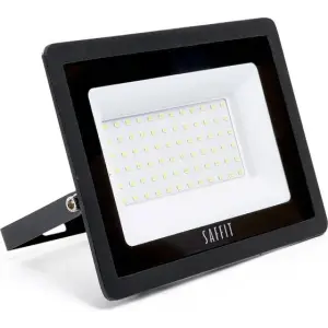 Прожектор светодиодный 70W 6400K 230V IP65 6300Лм 151х127х28мм черный в компактном корпусе SAFFIT, SFL90-70