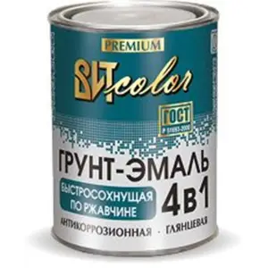 Грунт-эмаль по ржавчине 4 в 1 быстросохнущая белая 0,8 кг (сушка 5 часов) ВИТ color