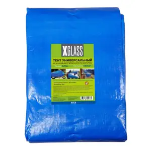 Тент строительный X-Glass, 8х10м, 180г/м2, полиэтиленовый, 4-х слойный, ламинированный
