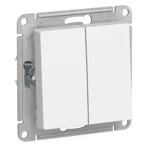 Механизм выключателя двухклавишный СП AtlasDesign 10А белый SE ATN000151 Systeme Electric