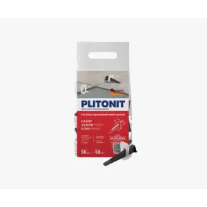 Набор PLITONIT SVP-PROFI, клин + зажим 1 мм, 50 + 50 шт