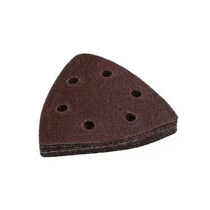 Насадка для МФИ шлиф.листы, дельта, VELCRO, 6 отверстий 93 мм, P 80, ПРАКТИКА