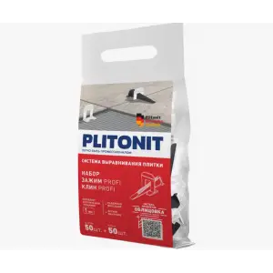Набор PLITONIT SVP-PROFI, клин + зажим 1 мм, 50 + 50 шт