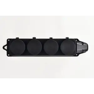 Розетка переносная Lezard 4-местная с заглушками 2Р+РЕ 1х16А 220-240V (каучук)