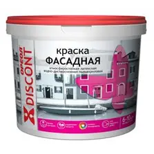 Краска ВД фасадная атмосферостойкая белая матовая ОРЕОЛ ДИСКОНТ 6,5 кг 6496