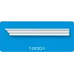 Плинтус потолочный ФОРМАТ 12001 инжекционный белый 1,3 м