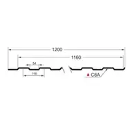 Профнастил С-8(Тип), 0.35 мм (Эконом), Полиэстер, RAL ** 1.185 * м2