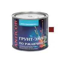 Грунт-эмаль по ржавчине 3 в 1 красно-коричневая 2,7кг Простокрашено
