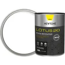 Краска ВД интерьерная моющаяся латексная полуматовая (База A) NEWTONE LOTUS 20 0,8л (1кг) 8630