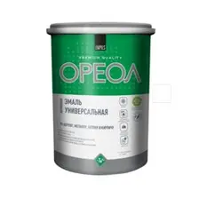 Эмаль ОРЕОЛ акриловая матовая белая (пластик) 0,9 кг-0635