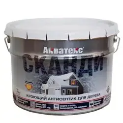 Антисептик кроющий для дерева Акватекс СКАНДИ альпийское утро 9 л