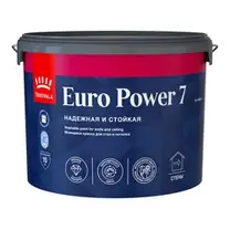 Краска ВД интерьерная моющаяся матовая Tikkivala (Tikkurila) EURO POWER 7 База А 9л